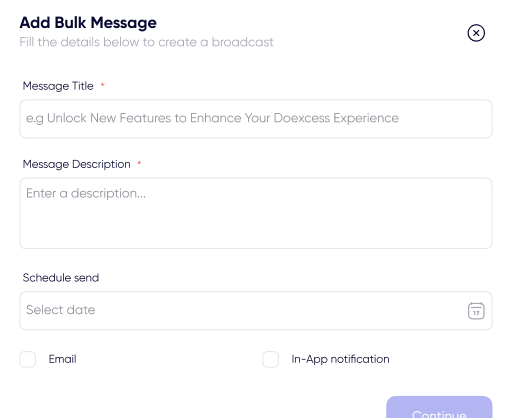 Scheduled Broadcasts
